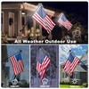 Delux American Flag with Pole and Solar Light Kit, 6