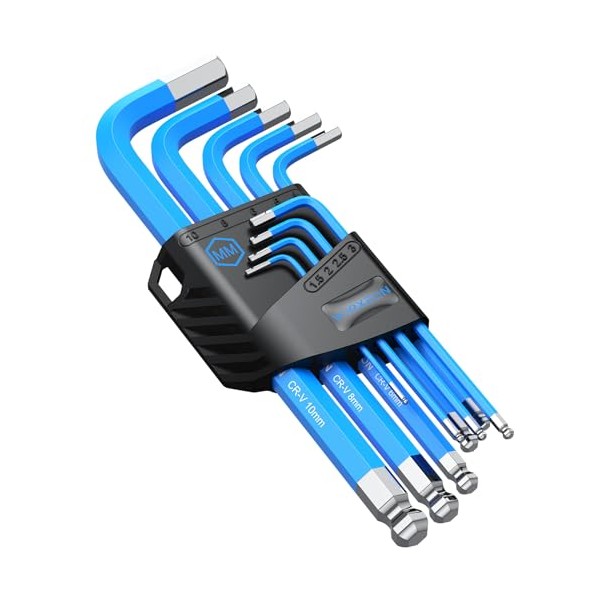VORXEON 9PCS Allen Wrench Hex Key Set 1.5mm-10mm, Metric Long