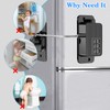 WILNIRY 2 Pcs Refrigerator Fridge Freezer Door Lock with Password,