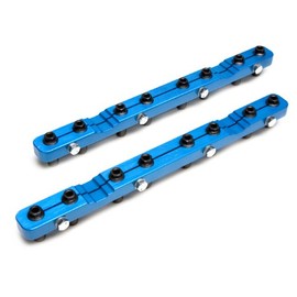 PRW 1535001 Billet Aluminum Stud Girdle with Spring-loaded 7/16" RockerLoc for Chevy 262-400 1955-00,Blue