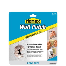 Homax Wall Patch, Galvanized Steel, 8"x8", Heavy Duty Patch, Repairing Drywall Holes