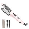 2‑in‑1 Hair Straightener Flat Iron Hot Round Brush Hair Straightening
