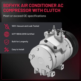 BDFHYK Air Conditioning A/C Compressor 68192 Compatible with Ford Expedition F-150 2007-2014, F-250 F-350 F-450 F-550 Super Duty, F53, Compatible with Lincoln Navigator Mark LT 2007-2008