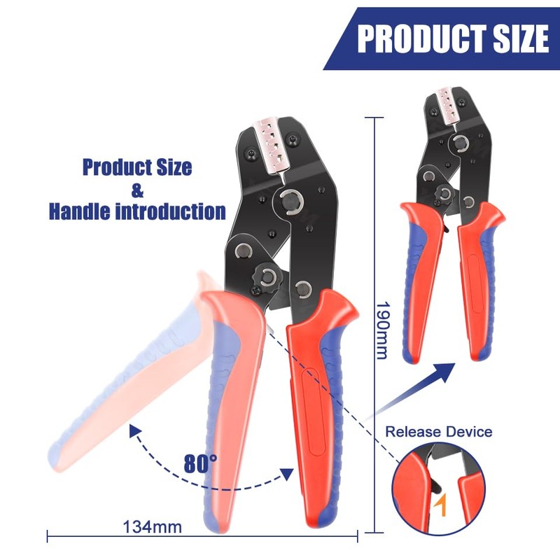 AONNOUS SNA-58B Ratchet Crimping Tool Insulation Electrical Terminal Crimper Plier