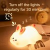 Ocegaoem Bunny Night Light, Cute Silicone Rabbit Lamp, Dimmable LED