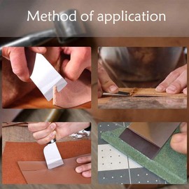 Leather Knife, Skiving Knife with Wooden Handle, Leather Edging Knife Leather Working Knife Leather Cutting Tools for DIY Leathercraft Cutting