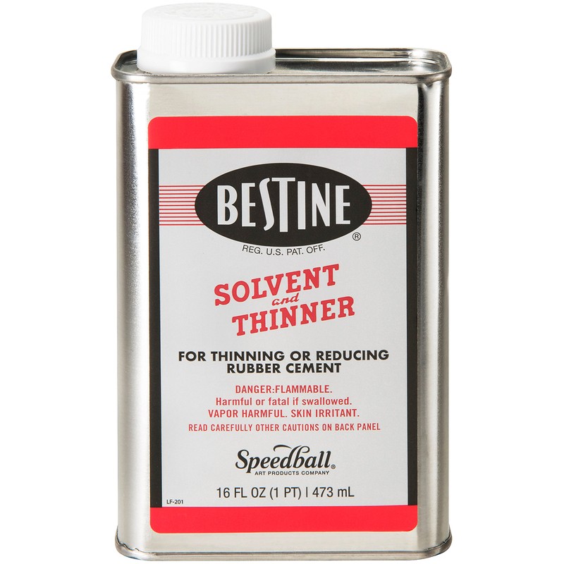 Bestine Solvent and Thinner for Rubber Cement – Cleans Ink,