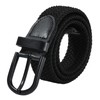 Monopa Boys Elastic Braided Belt - Black Kids Belt Pin
