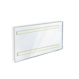 Azar Displays 122030 8.5-Inch W by 5.5-Inch H Wall Mount Acrylic Frame Pack of 10 - Clear Acrylic Wall Frame with Sticky Back - Floating Wall Sign Holder - Adhesive Office Sign-Frameless Picture Frame