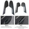 4Pcs Carbon Fiber Pattern Interior Door Armrest Panel Trim Cover