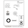 Westbrass Twist & Close Tub Trim Set with Floating Overflow