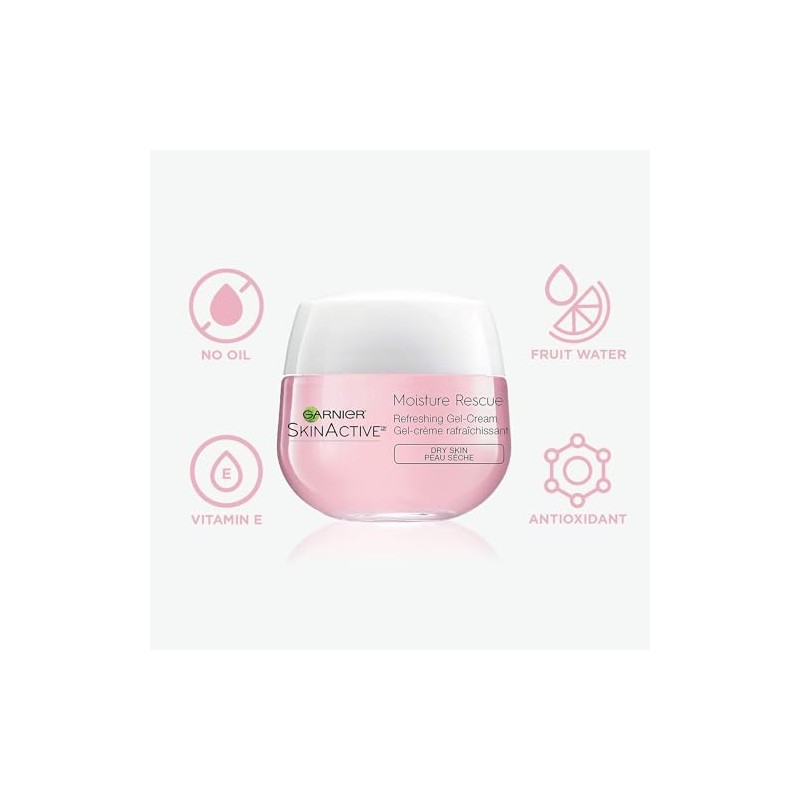Garnier SkinActive Moisture Rescue Face Moisturizer, For Dry Skin, 1.7