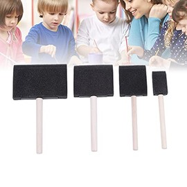 ZJchao brocha Espuma Cepillo Esponja Espuma Limpieza de 4pcs Set con la manija para Pintar/Graffiti/Dust Cleaning
