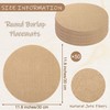 Kochorie 50 Pieces Burlap Placemats 11.8 Inch Round Reusable Brown