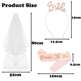 Hen Party Veil, Beautiful Materials Veil, Exquisitely Crafted Bridal Veil, A Bride Veil Suitable for Dressing Up Women At Wedding Banquets