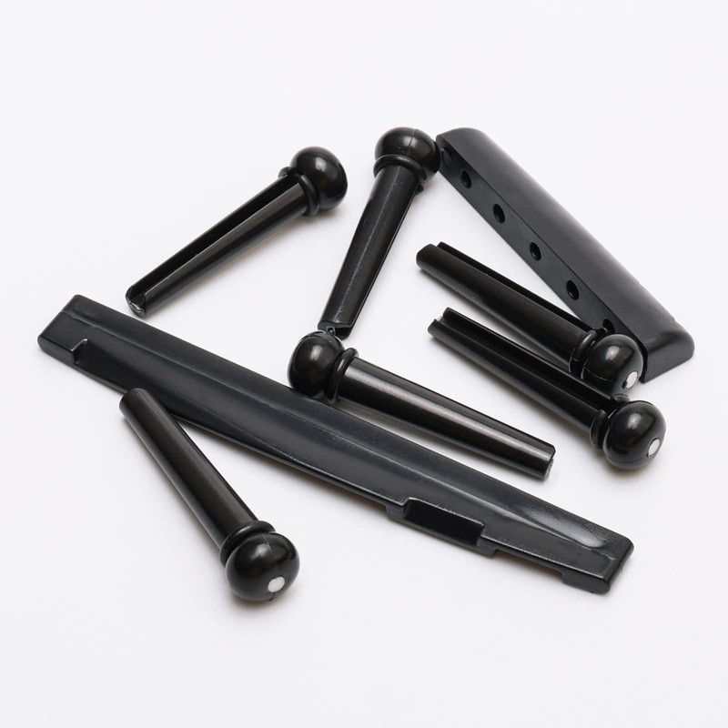 6 String Rosewood Acoustic Guitar Bridge Saddle Nut Pins Set