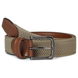 Johnston and Murphy Men's Amherst Knit Belt, Taupe, 42