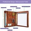 Gvalant 3 Ring Binder Vegan Leather Portfolio, Zippered Portfolio for