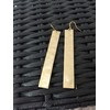 Long Brass Bar Dangle Earrings