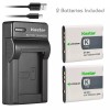 For Sony SLIM Charger & 2 battery for Sony NP-BK1