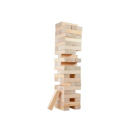 Monoprice Giant Tumbling Tower Set, 56 Pinewood Pieces, Stack from 2ft to Over 5ft, Family Game for Tailgating, BBQs, Camping, Outdoor Events, and Much More - Pure Outdoor Collection
