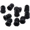 Fudeshe Conduit Fittings,Strain Relief Cord Connector 10 Pcs Plastic Black