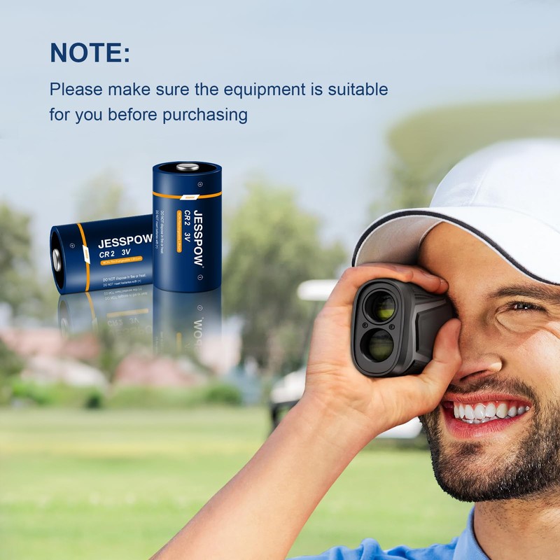 JESSPOW CR2 3V Lithium Battery, CR2 Batteries for Golf Rangefinder,