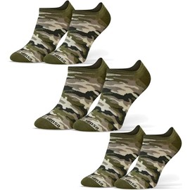 Sesto Senso Funny Ankle Sneaker Low Cut Socks Cotton Colorful Footies Women Men 1-3 pairs Oddsocks 7-10/39-42 Camouflage 3 Camo