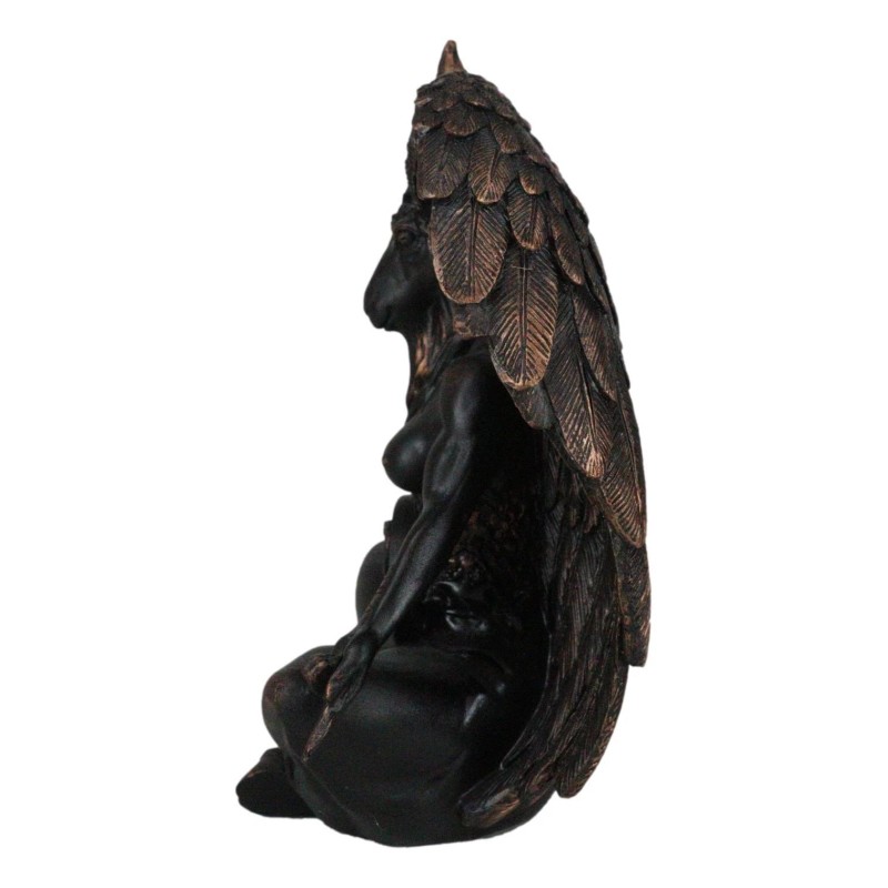 Pagan Occult Sabbatic Goat Idol Baphomet Sitting Meditation Figurine 8"H