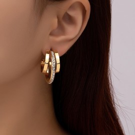 Chunky Gold Hoop Earrings for Women Huggie Hoop Earrings Chunky Hoop Earrings Set Hypoallergenic Earrings Jewelry Gifts