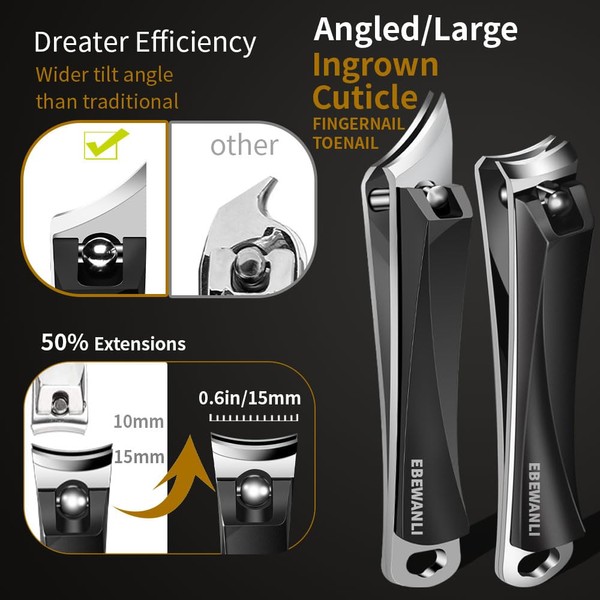 EBEWANLI EBEWANLI Nail Clippers Set, Slanted Angled Ingrown Nail Clipper