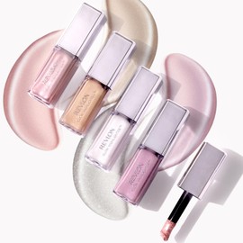 Revlon Glow Highlighter 002 Moonlight Gold (Color Image: Champagne Gold) 0.3 fl oz (10 ml) Liquid Highlighter Glossy Sheer Color Pearl Glitter 3D