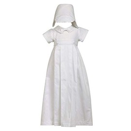 Swea Pea & Lilli 100% Cotton White Weaved Romper with Detachable Gown - Size M (6-12 Month)