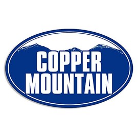Oval Blue Mountain Oval Copper Mountain Sticker (Snow ski Skiing Resort Vinyl Decal)
