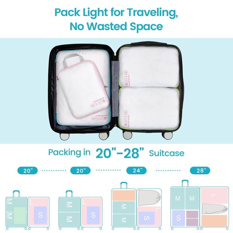 Cambond Compression Packing Cubes for Travel Women - 4 Pack