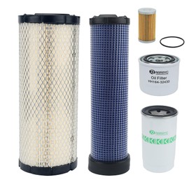 RARAYC Tractors maintenance kit Oil, Fuel, Air & Hydraulic Filter Compatible with Kubota L3010 L3130 L3410 L3430 HST Tractors Replaces TA040-93220，TA040-93230，HH164-32430，HHTA0-37710，15521-43160