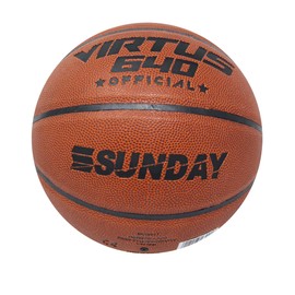 ODS | Sunday Virtus 640 Basketball aus laminiertem PVC mit Gummiluftkammer, Durchmesser 24 cm, Gewicht 590-640 g, ideal für Training und Spiel