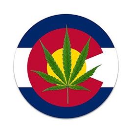 2X Sticker Set - Colorado Flag Pot Leaf - for Phone Grip Stent Cell Phones Tablets (Stickers Only)