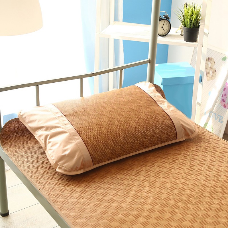 Home Textile Rattan Mat Grid Fitted Sheet Set Summer Cool