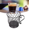Iron Coffee Pod Holder Organizer Large Capacity Coffee Capsule Storage