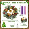 Suncalla 6 Pcs Christmas Advent Wreath with 5 Advent Candles