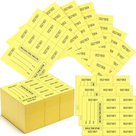 Kosiz 300 Sheets Raffle Tickets Sheets Hold This Stub Chinese Auction Basket Raffle Tickets for Silent Events Fundraiser(10 Bid,Dark Yellow)