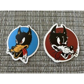 Grateful Dead / Jerry Garcia / Dead & Co Pair of Dire Wolf Vinyl Stickers