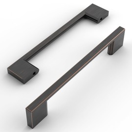 Amerdeco 10 Pack Oil Rubbed Bronze Cabinet Pulls 5 Inch(128MM) Hole Centers Kitchen Cabinet Handles Cabinet Hardware Kitchen Handles for Cabinets Cupboard Handles Drawer Pulls ZH0060