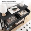 HOOBRO 29.5" Narrow Console Table with 2 Fabric Drawers, Small
