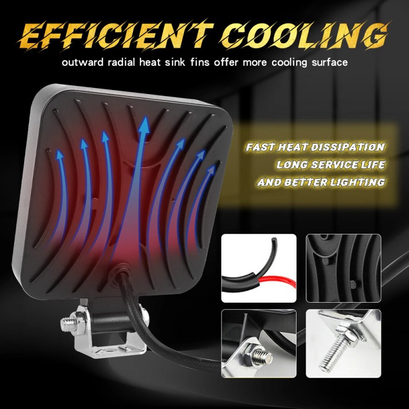 Colight 4Pcs 48W LED Work Light Truck OffRoad Tractor Flood