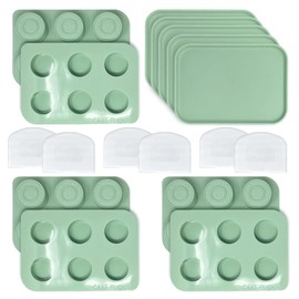 The Original Cakepuck Baker Bundle – It's not a Pop, it's a Puck! The Easier Way to Make Chocolate Covered Desserts – BPA Free Silicone – Includes 3 Mold Sets + 5 Trays + 6 Scrapers – Green