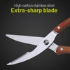 ZOLMER® Stainless Steel Kitchen Scissors - Sharp Poultry Scissors &