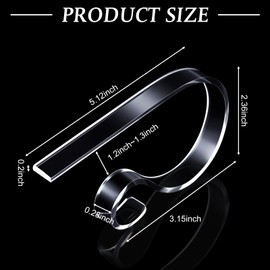 Jetec Pack of 8 Acrylic Christmas Stocking Holder Hooks Christmas Stocking Clips Stocking Hanger Hooks for Fireplace Coat