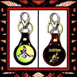 STEVIE RAY VAUGHAN PRIDE AND JOY SET OF TWO LEATHER KEYCHAINS